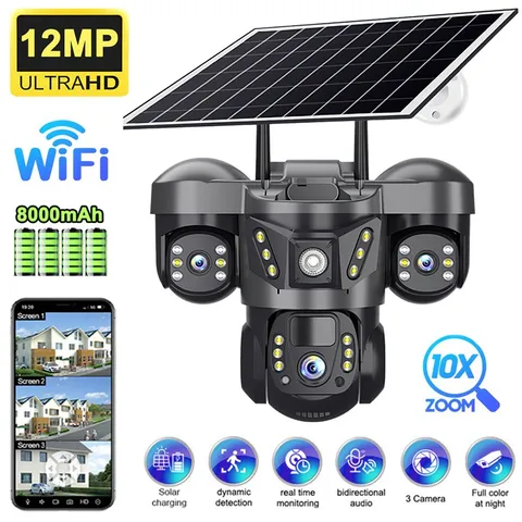 Upgraded 4K HD Solar Battery Wireless WiFi Outdoor Pan/Tilt Home Security Camera