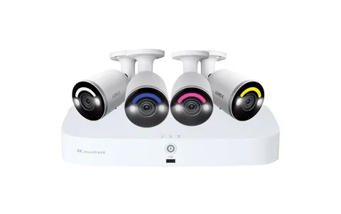 Lorex Fusion 4K 16 Camera Capable 2TB Wired NVR System with 4 Bullet Cameras