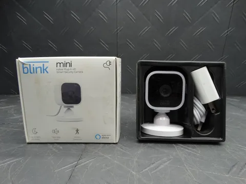 Blink Mini Indoor Wired 1080p Wi-Fi Security Camera in White (Lot of 2)