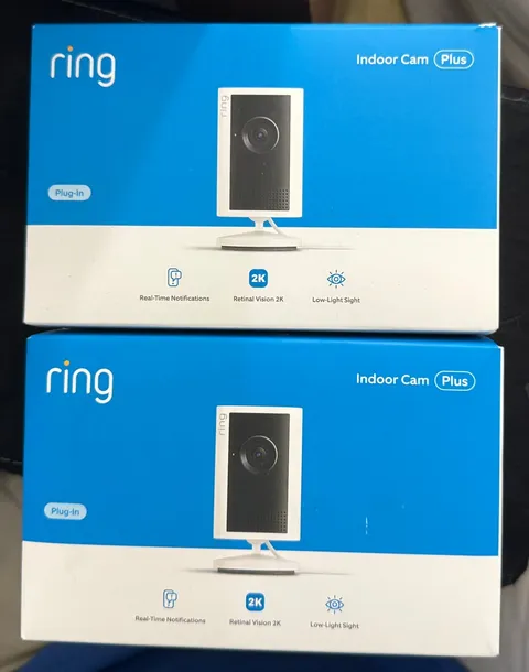 LOT OF 2 - NEW & SEALED Ring Indoor Cam Plus WHITE 2K Retinal Camera  B0G1PQ9DL8