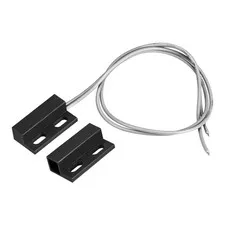 Wired Door Contact Sensor NO Surface Mount Magnetic Reed Switch Black