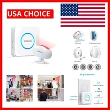 Battery-Powered Motion Detector Alarm with Wide Coverage - Home & Store Use