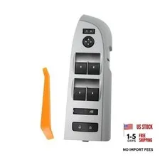22968506 Front Left Driver Side Door Lock - Silver Tone Panel - Gray Bezel Cover