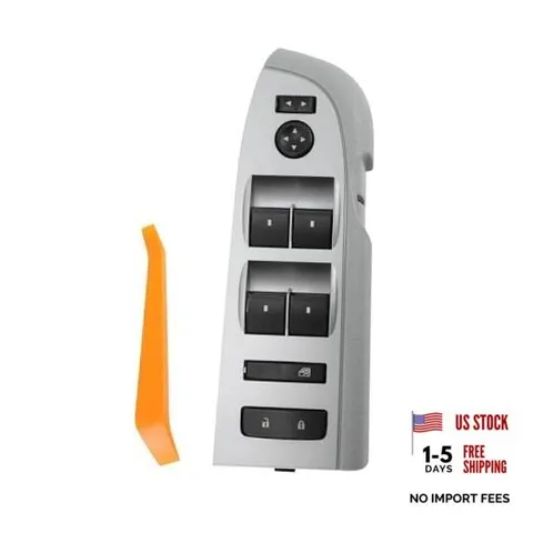 22968506 Front Left Driver Side Door Lock - Silver Tone Panel - Gray Bezel Cover