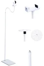2Pack 80"-31" Tall White Floor Holder Stand Mount for Cameras, 3.2lbs Base,He...