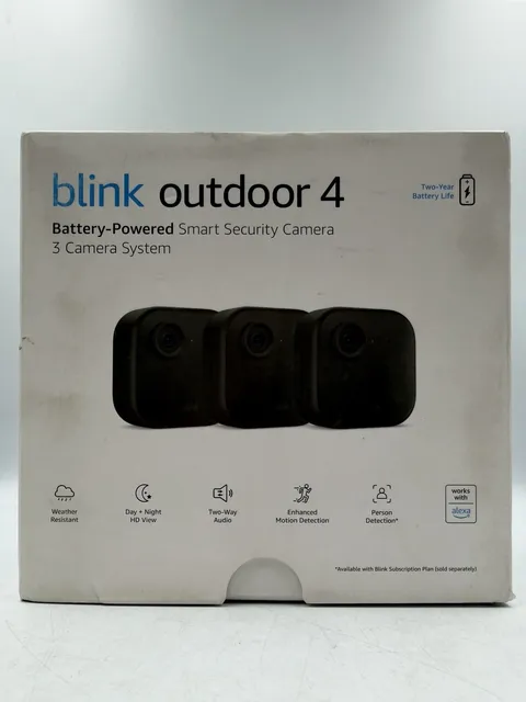 Blink Outdoor 4 - Battery-Powered Smart Security 3-Camera System