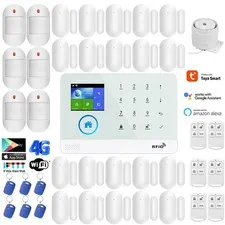 D34 WiFi 4G Tuya APP Wireless Smart Home Security Alarm System+Alexa+Google Home