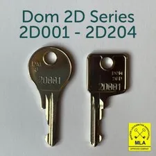 Dom 2D Series Key Cut To Code 2D001 - 2D204 