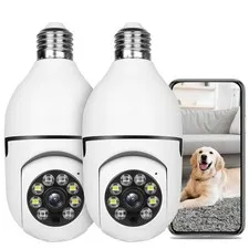 Light Bulb Security Camera Outdoor 2packs HD Wireless 5GHz/2.4GHz WiFi Home I...