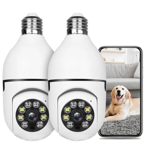 Light Bulb Security Camera Outdoor 2packs HD Wireless 5GHz/2.4GHz WiFi Home I...