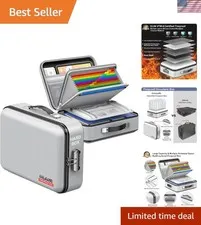 Fireproof Document Box, Hard Case Fireproof File Organizer with Lock Hard-She...