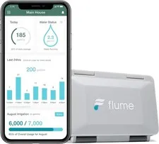 Flume 2 Smart Home Water Monitor & Leak Detector WiFi Real-Time Alerts NEW