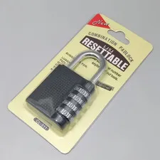 4 Dial Digit Combination Padlock Heavy Duty Weatherproof Code Resettable Changea