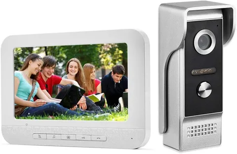 Video Intercom System, 7 Inche Monitor Wired Video Door Doorbell Kit, Outdoor IR