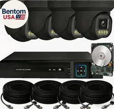 Poe Security Camera System Surveillance NVR Kits, 4Pcs Cameras with Person/Pet/V
