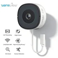 Wansview 2.4G/5GHz WiFi Window Security Camera 2K Night Vision Home Monitor Cam