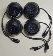 FunLux  Color Dome Cameras 4 EACH * W/ CABLES & POWER SUPPLY PN: ZMD-CCH-DBS23NM