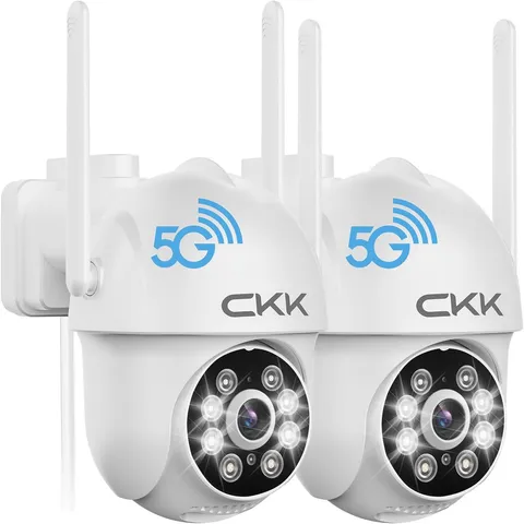 2K Security Cameras Outdoor 2Pack, 2.4G/5G Wireless Home Security Cameras, 360 P