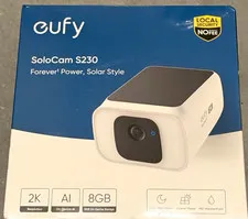 eufy SoloCam S230 2K Solar Wi-Fi Outdoor Color Night Vision Camera 8GB