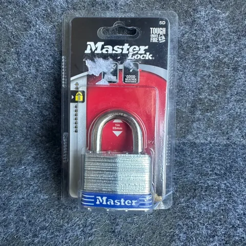 Master Lock 5D Laminated Steel Padlock 2in Wide Body 1in Shackle Heavy Duty New