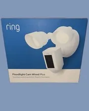 NEW Sealed Ring Floodlight Cam Wired Plus White 1080p HD Security Camera