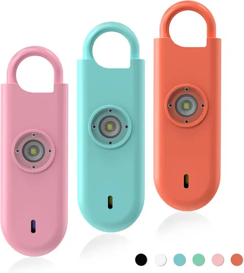 140Db Personal Safety Alarm for Women 3Pack Self Defense Keychain | Super Loud S