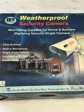 IP 56 Weatherproof Security Camera To TV Color Night Vision & Mic RCA Plugs NIB