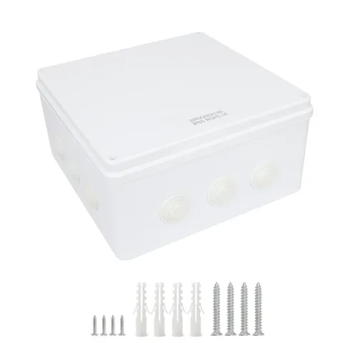 LeMotech Junction Box, ABS Plastic IP65 11.8" x x 5.9" (1pc), White