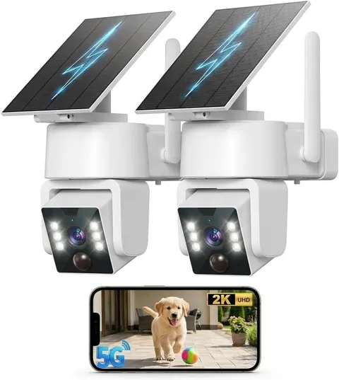 5G & 2.4G WiFi Outdoor Camera Wireless,Solar Security Cameras Wireless Outdoo...