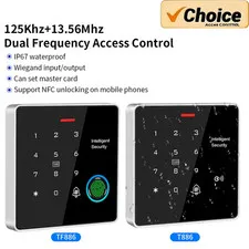 Dual Frequency 125Khz+13.56Mhz Fingerprint Access Control Keypad Waterproof Fing
