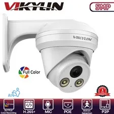 VIKYLIN Full Color Night light Wired 5MP POE Camera Mount Outdoor Onvif NDAA Lot
