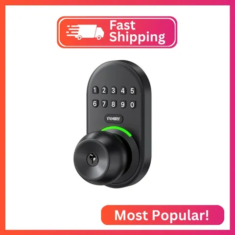 Keypad Smart Door Knob Lock, Yamiry Keyless Entry Digital Lock with Handle