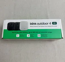 Blink Outdoor 4 XR 2-Pack Wireless Battery Outdoor 1080p Cameras + Sync Module