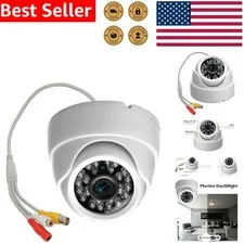CCTV Dome Audio Camera 800TVL 1/3 CCD 24 IR LEDs Indoor Security Night Vision