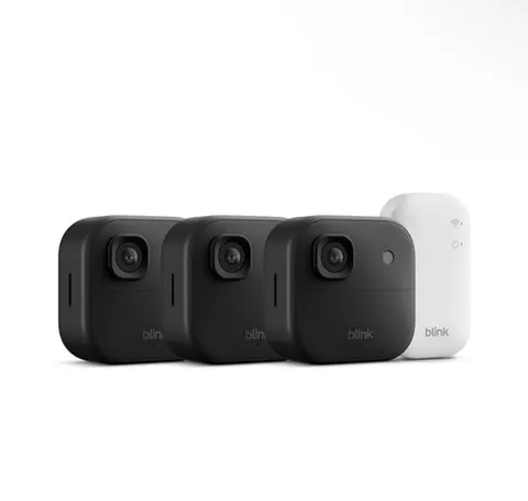 Blink Outdoor 4 2K+ (newest model) Wireless 3 Camera Smart Security System Black
