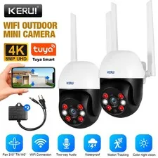 2‑Pack Wireless 8MP 4K IP Cam Two‑Way Audio Night Vision Waterproof Security