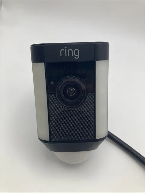 Ring - Spotlight Cam Plus Outdoor/Indoor 1080p Plug-In Surveillance Camera - ...
