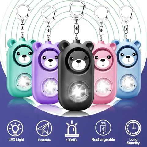 130dB Personal Safety Alarm – Rechargeable Anti-Theft Emergency Keychain Alarm