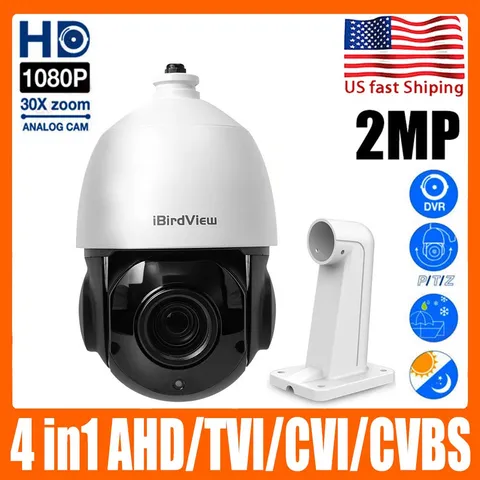 30X Zoom 4 in1 AHD/TVI/CVI/CVBS 1080P 2MP 4.5'' PTZ Speed Dome IR IP Camera US