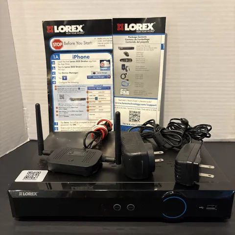Lorex 4 Channel ECO Blackbox DVR Model LH030400 W WL2232 Wireless Receiver Cords