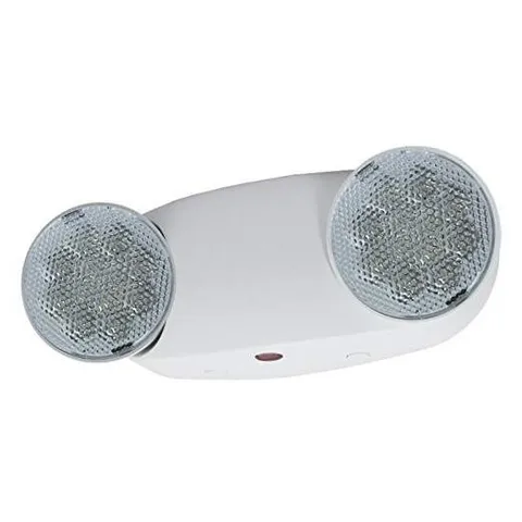 LFI Lights | Bright Oval Emergency Light | White Housing | Two LED Adjustable