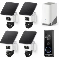 Eufy Cam S4 4K Solar Outdoor Camera System Triple Lens PTZ 360 View FreeShipping
