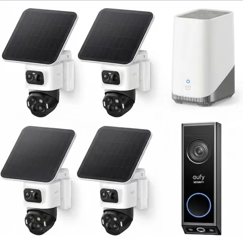 Eufy Cam S4 4K Solar Outdoor Camera System Triple Lens PTZ 360 View FreeShipping