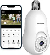 4MP Bulb Security Camera 2.4Ghz,360° 2K Security Cameras Wireless Outdoor Indoor