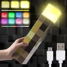 Light-up Wall Torch - Batteries & USB Pluggable Night Lamp - Hand Held or Wal...