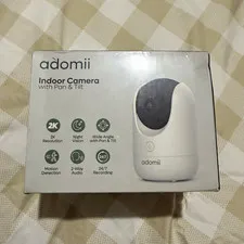 adomii 2K Wi-Fi Indoor IP Camera Pan/Tilt Night Vision 2-Way Audio White