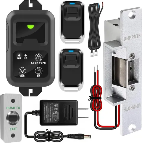 Electric Strike Lock with 2.4Ghz Wifi & Wireless Remote Control Kit | Tuya App f