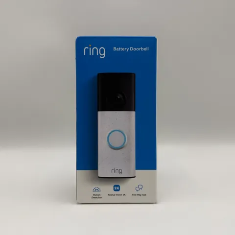Ring Battery Doorbell 2nd Gen Retinal 2K Speckled White New Factory Sealed