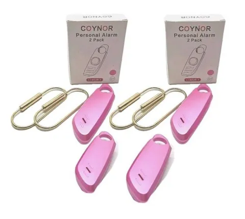 Personal Safety Alarms Pink 140dB Siren Strobe Light Self Defense New X4 Lot