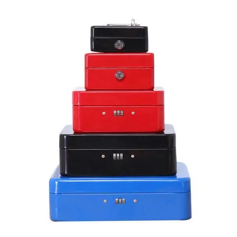 Metal Cash Box Combination Lock Security Safe Key / Password Lock Mini Case Safe